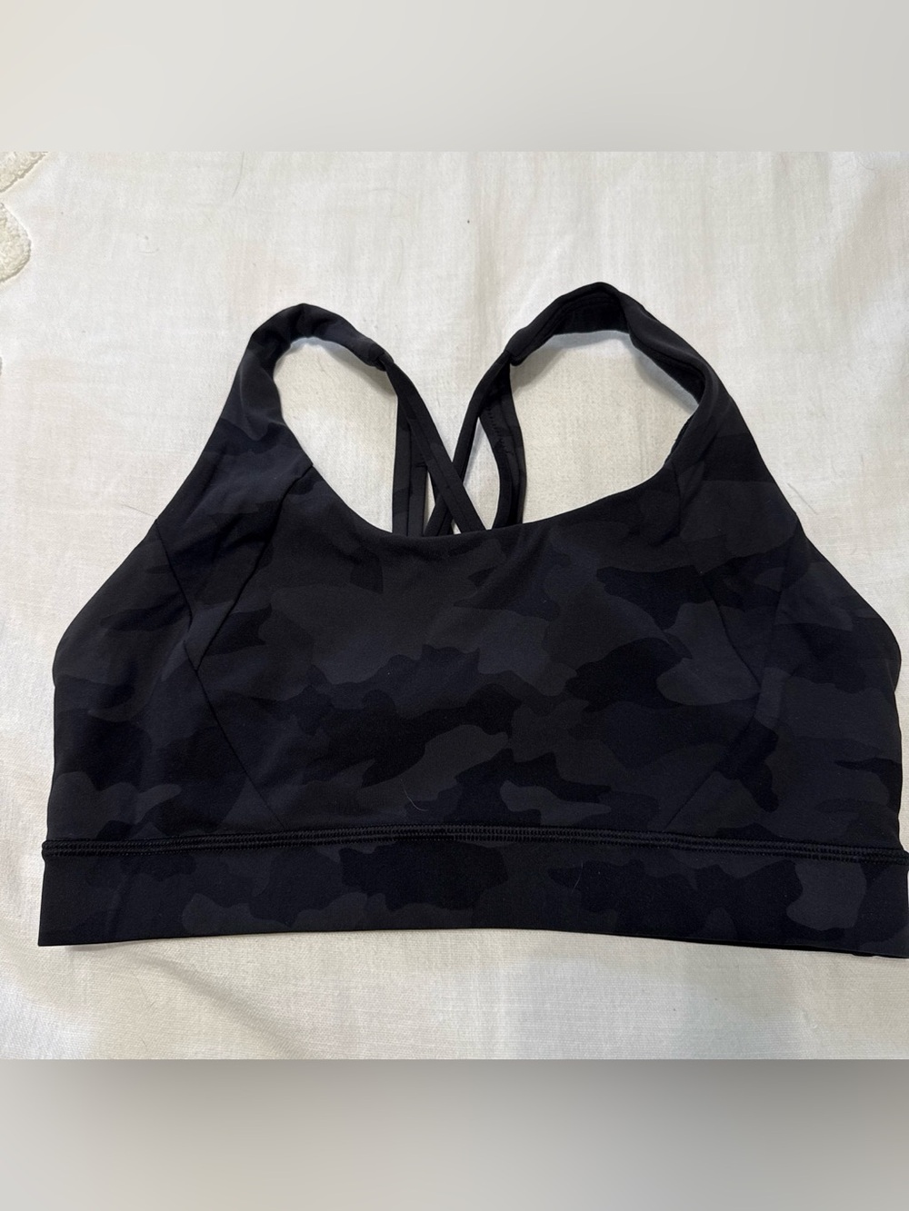 lululemon athletica Black Camouflage Strappy Sports Bra